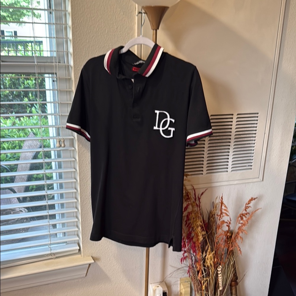 Dolce & Gabbana Black and White Polo Shirt Classic Style
